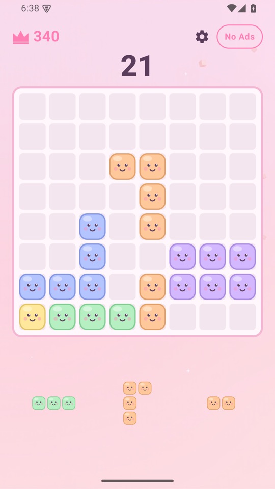 Gameplay on the cute pastel theme