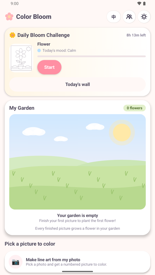 The Daily Bloom Challenge card