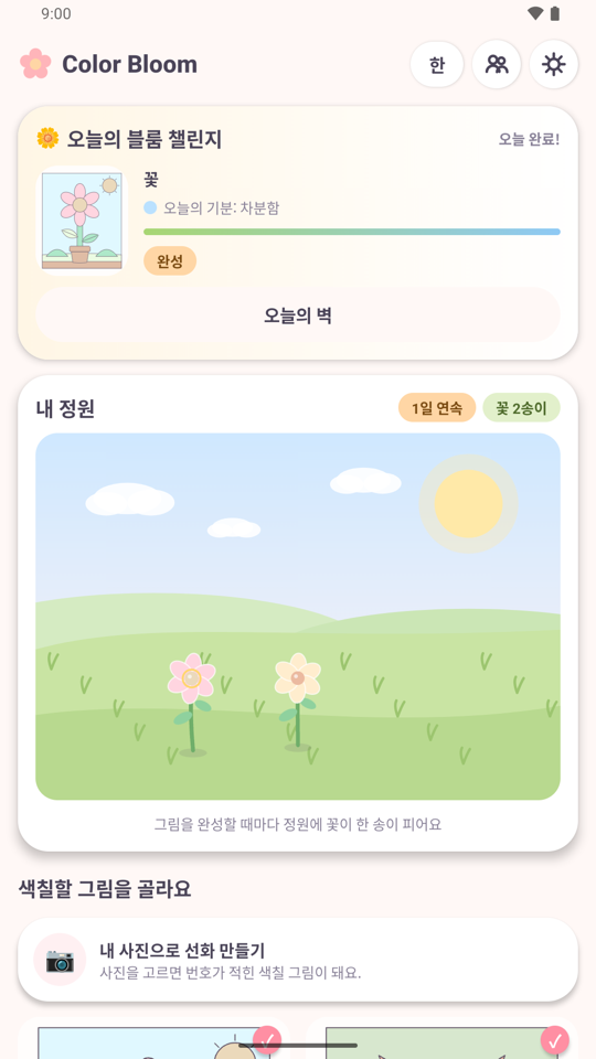 데일리 블룸 챌린지 카드