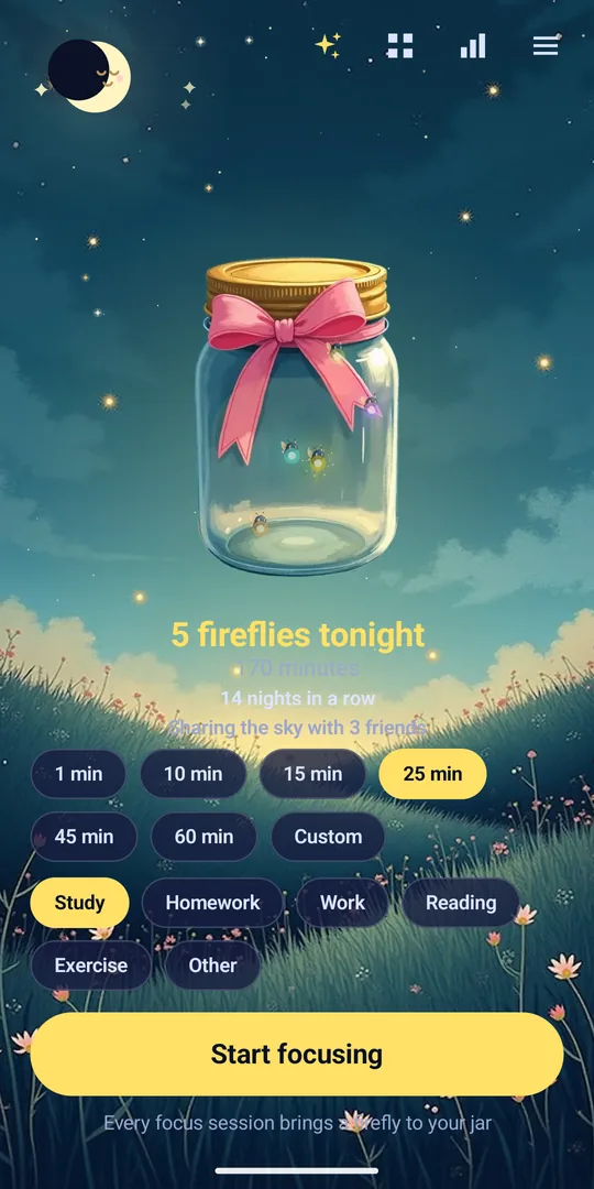 Tonight's fireflies light up your jar