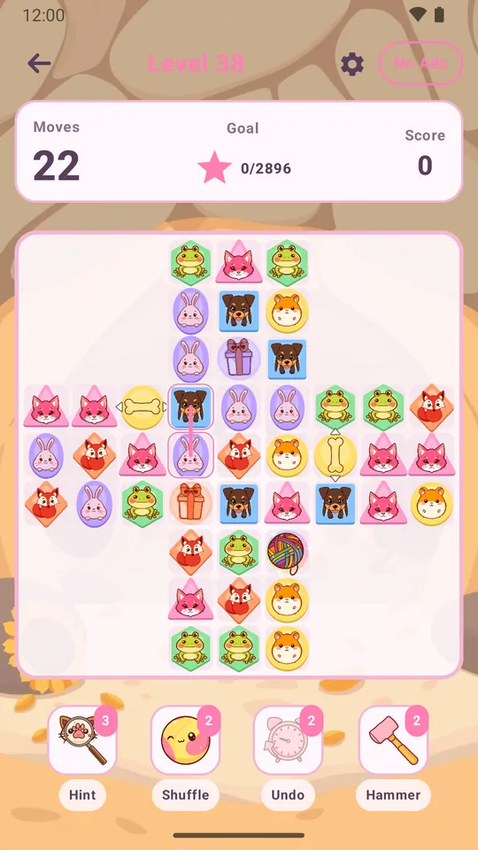 Match 3 adorable pets